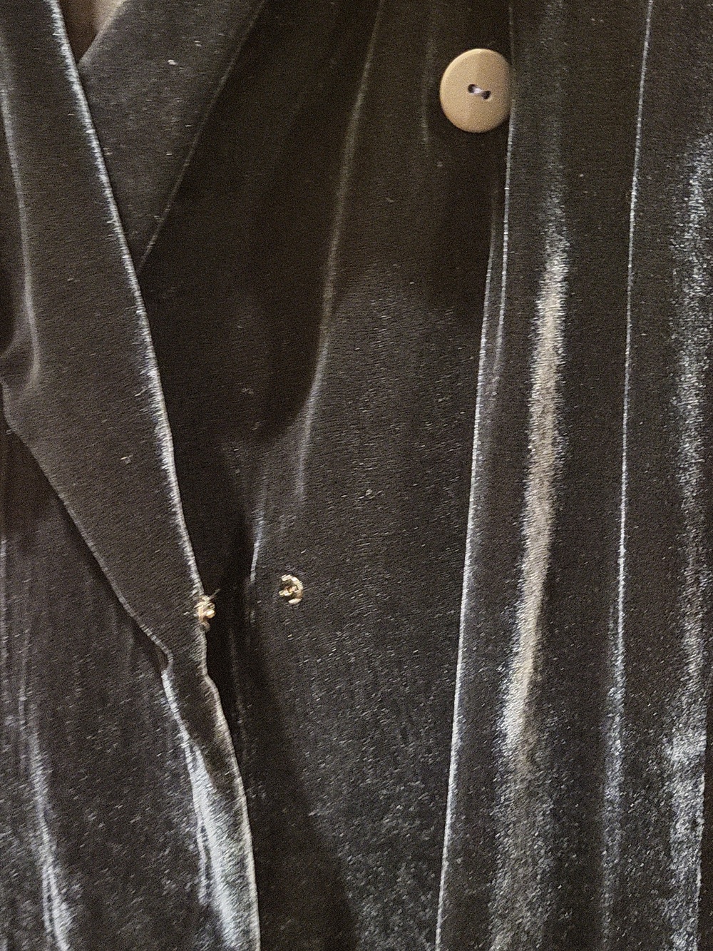 Vintage DONNA KARAN SILK VELVET black Jacket Sz 8 - Picture 9 of 9